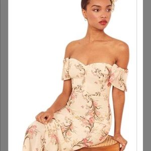 Reformation NWT Butterfly Maxi Floral Tea Dress